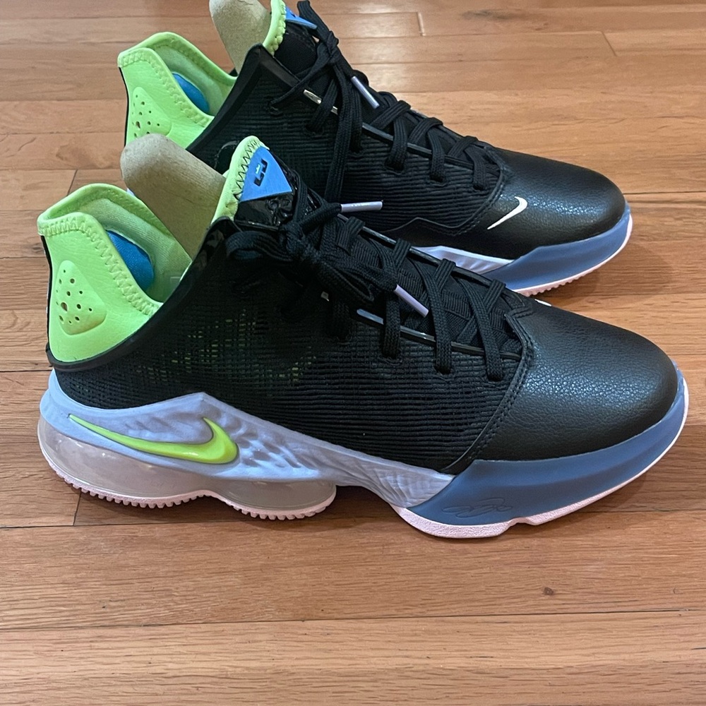 Nike LeBron XIX Low-Multicolor (Black/Green)-DO9829-001 - Mens US Size 8